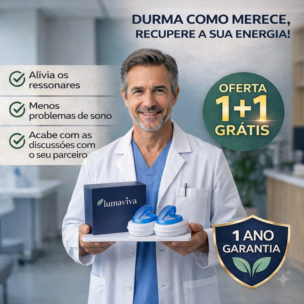 1+1 GRÁTIS SÓ HOJE! | A única férula anti-ronco que realmente resolve os seus problemas de ressonar e de sono | 30 noites de teste –RespiraLivre™